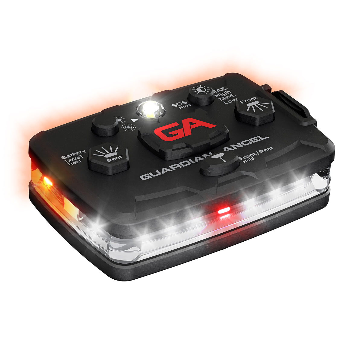 Guardian Angel Elite Series White/Orange wearable safety light
