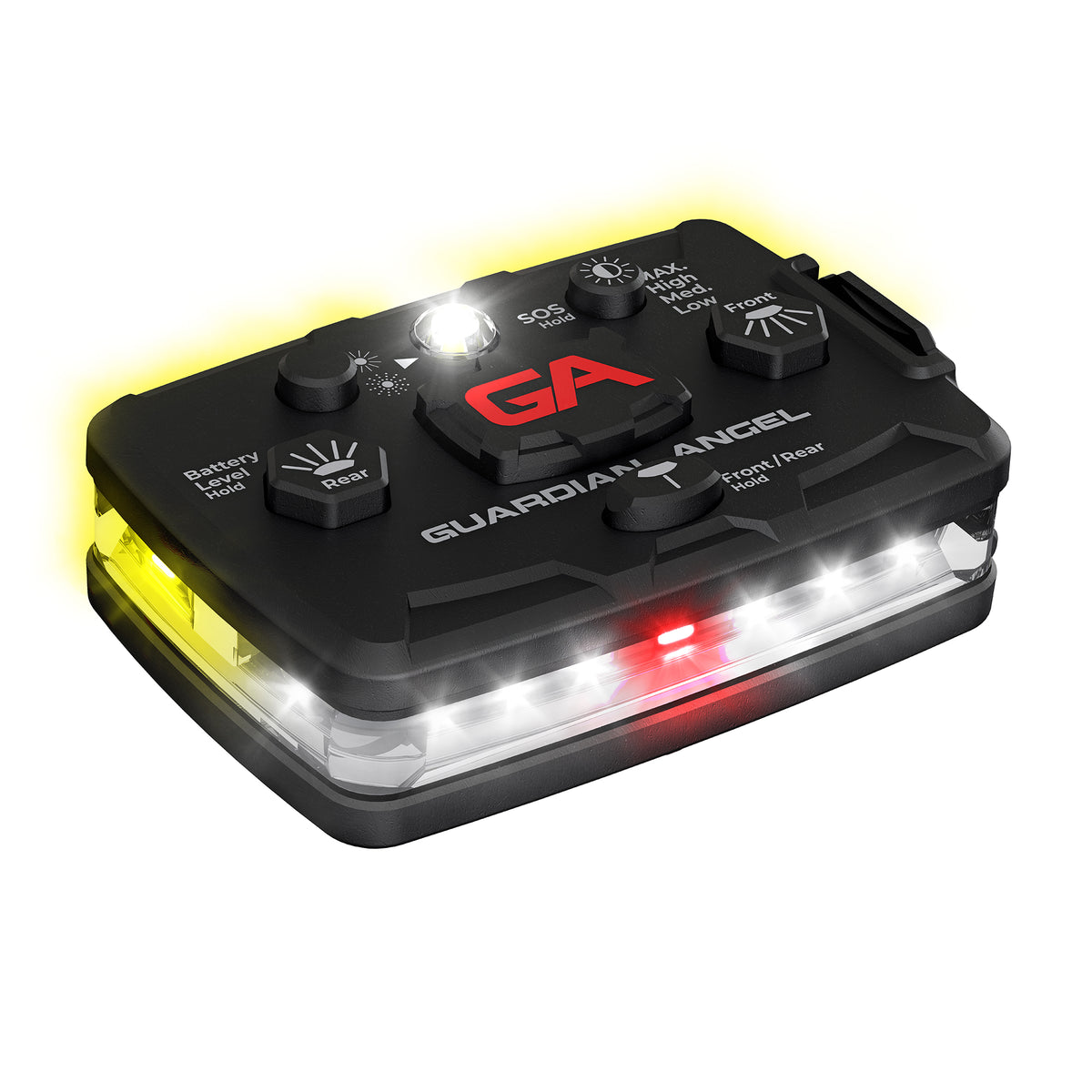 Guardian Angel Elite Series White/Yellow wearable safety light