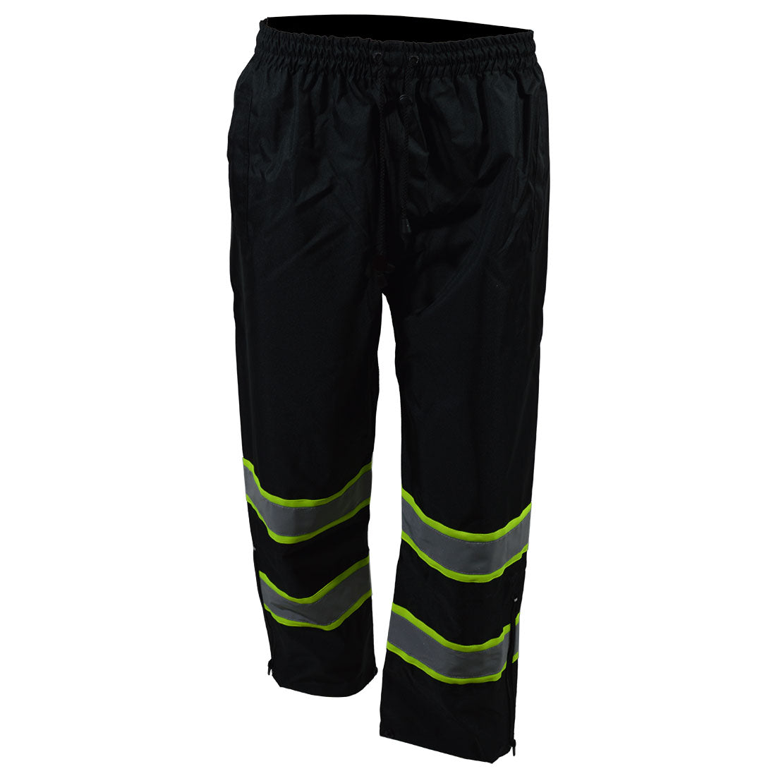 Petra Roc BKPP-LG Two-Tone Waterproof Drawstring Rain Pants - Black/Lime