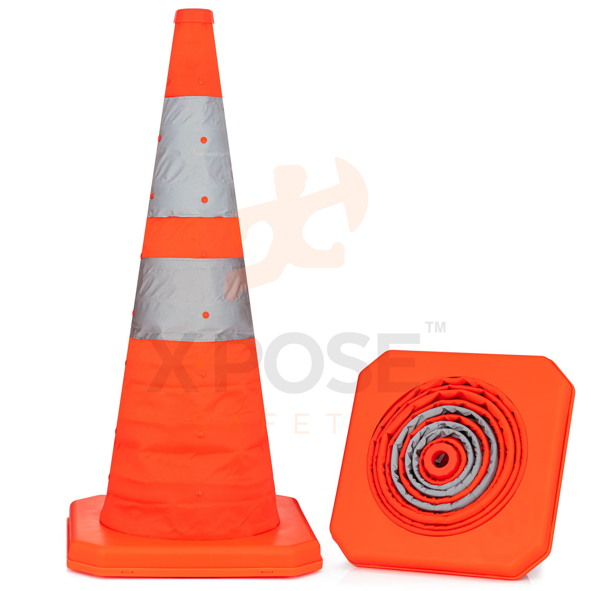 Xpose Safety 28" Collapsible Traffic Cone - Orange