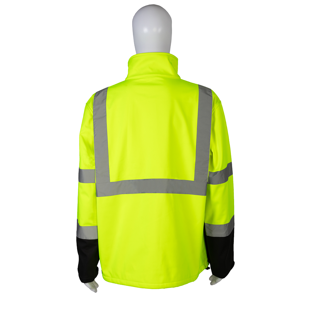 Petra Roc LBSFJ1-C3 ANSI Class 3 Two-Tone Water-Resistant Soft Shell Jacket - Lime/Black