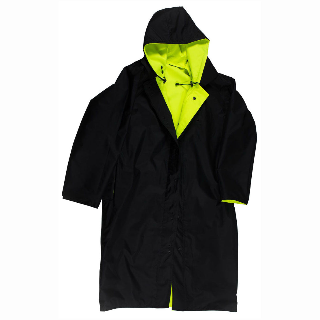 Petra Roc LRC-48RV-C3 ANSI Class 3 Reversible Waterproof 48" Long Rain Coat - Lime/Black