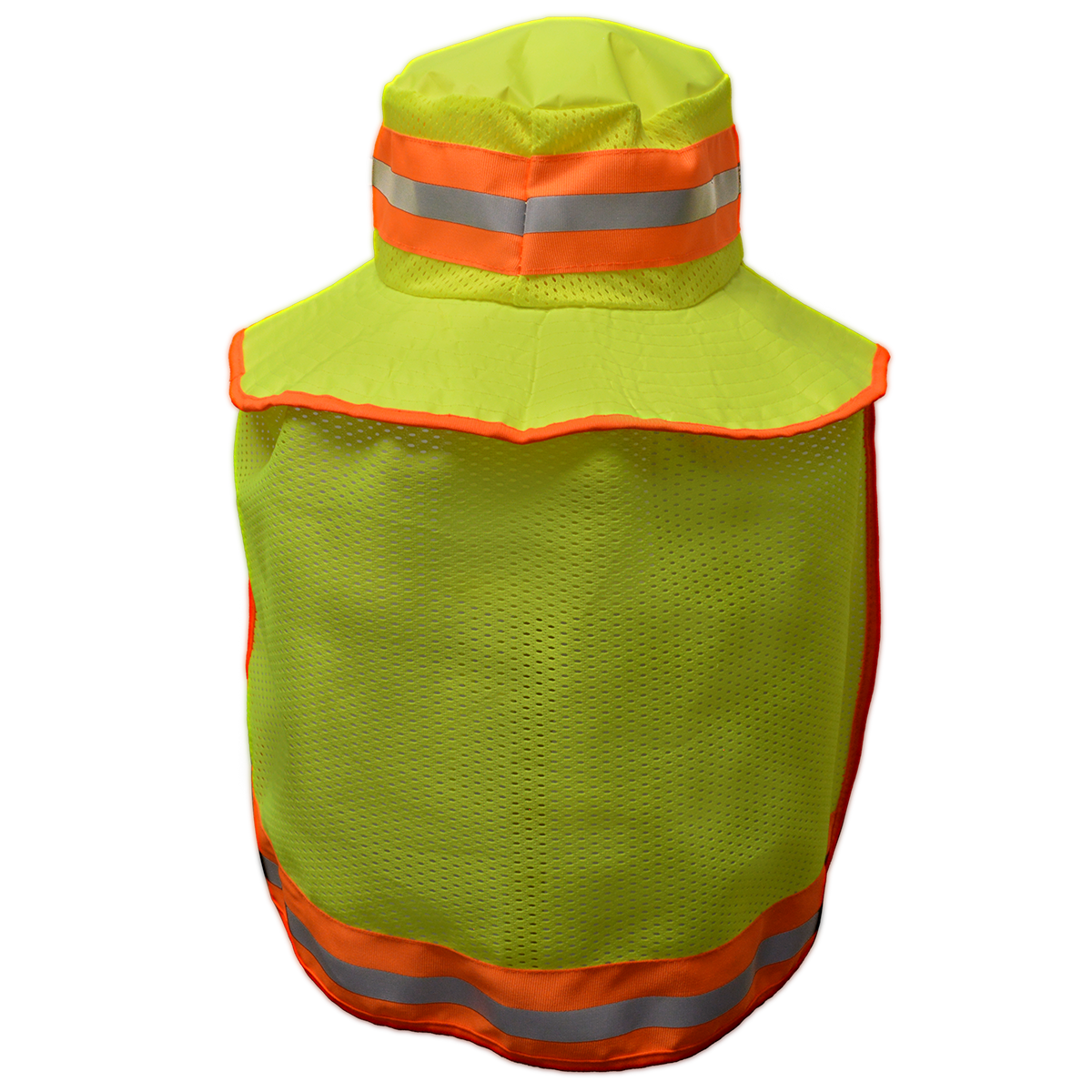 Petra Roc LRH-FBNS Hi-Vis Full Brim Ranger Sun Hat with Mesh Neck Shade - Lime