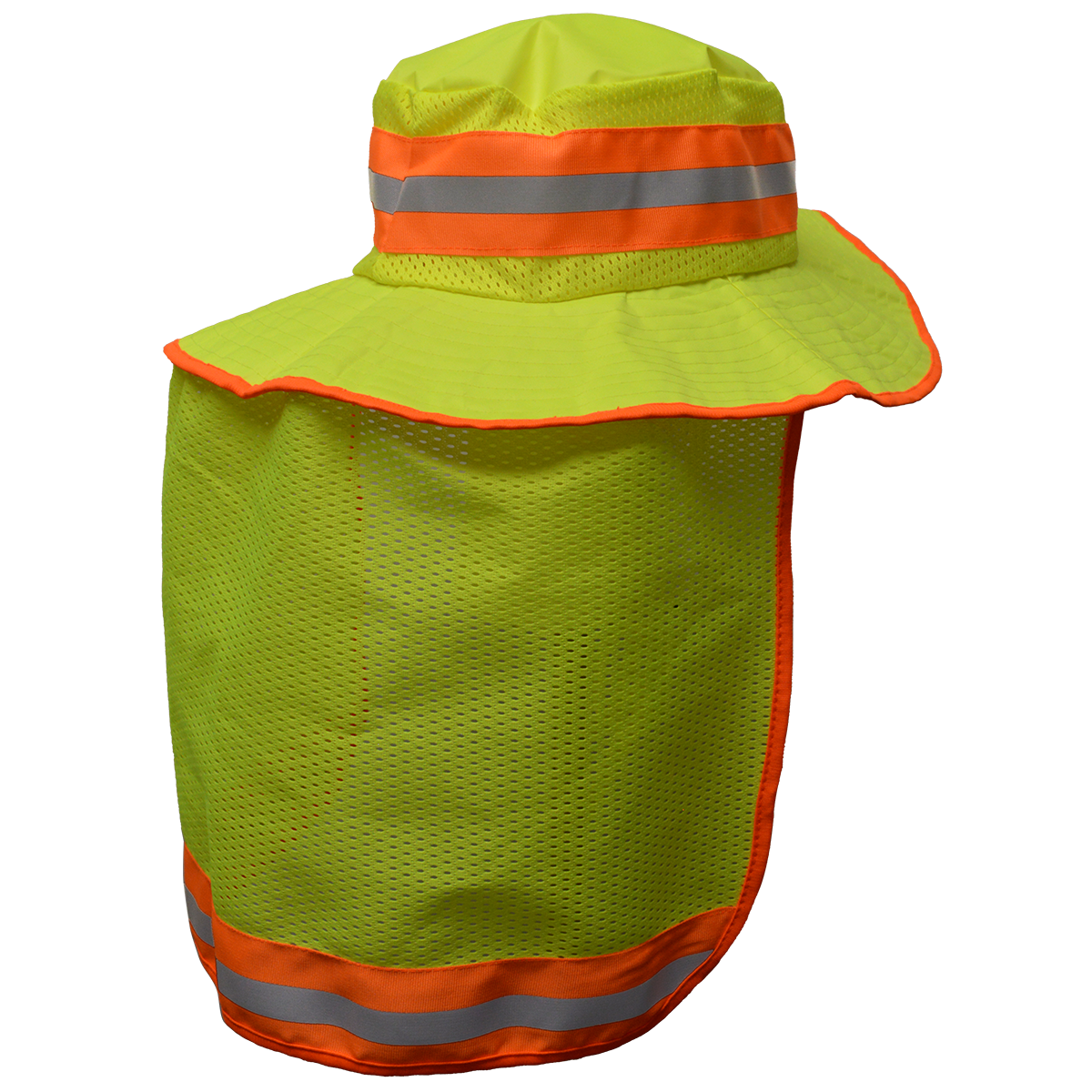 Petra Roc LRH-FBNS Hi-Vis Full Brim Ranger Sun Hat with Mesh Neck Shade - Lime