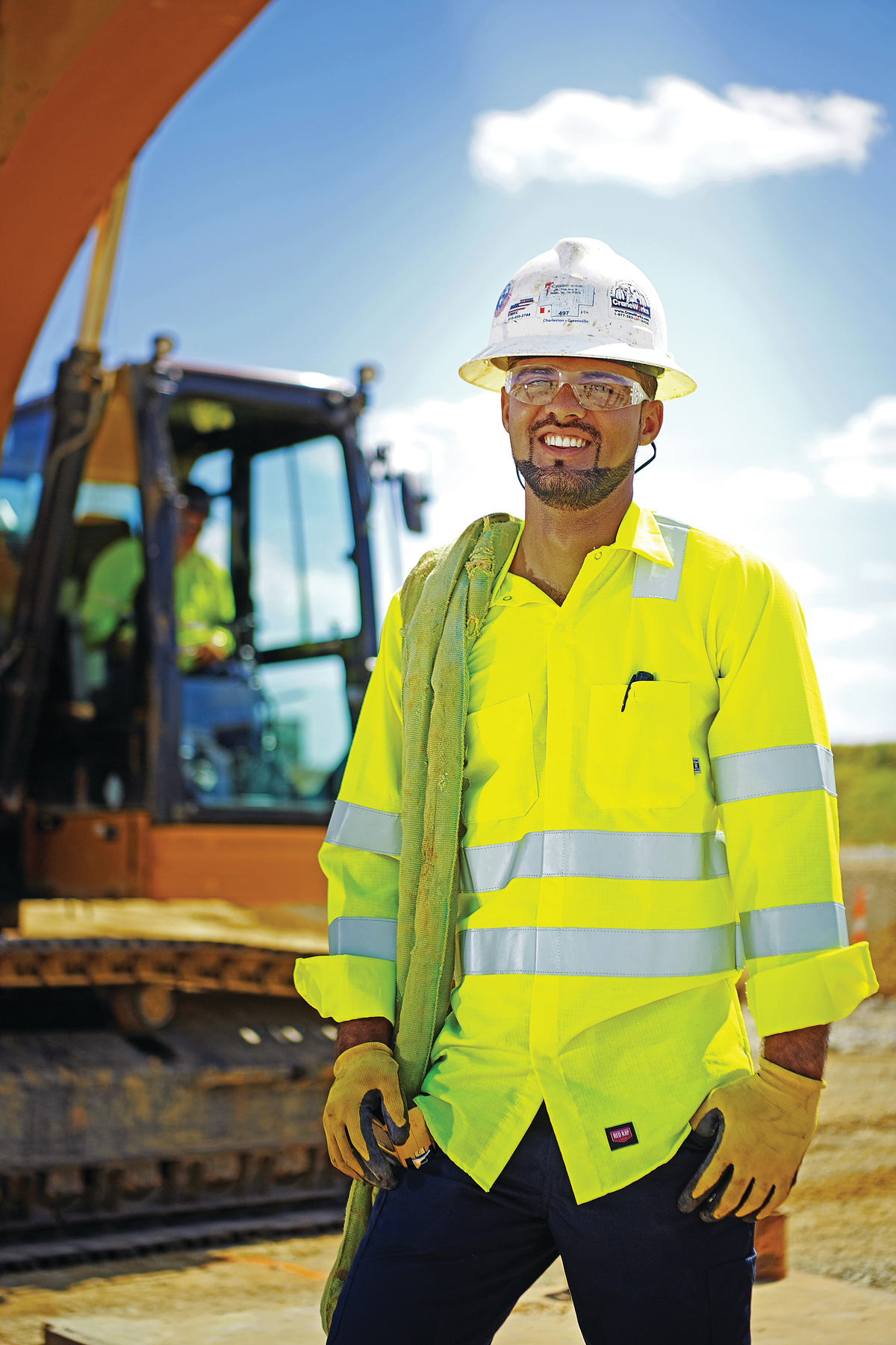 SX14AB Long Sleeve Hi-Vis Ripstop Work Shirt with MIMIX + OilBlok - Type R Class 3