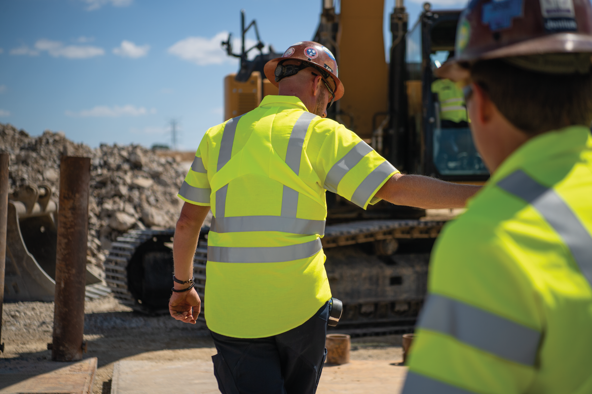 SX24AB Short Sleeve Hi-Vis Ripstop Work Shirt with MIMIX + OilBlok - Type R Class 3
