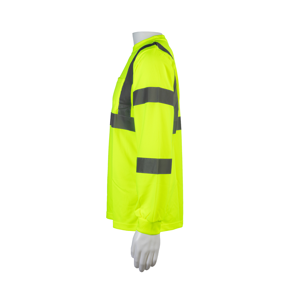 Petra Roc LTSL3 ANSI Class 3 Birdseye Mesh Long Sleeve T-Shirt - Lime