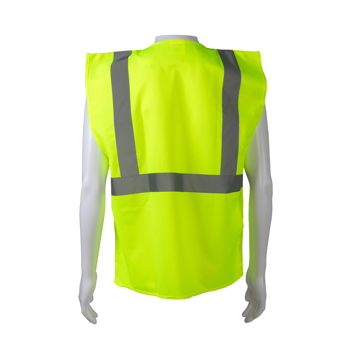 Petra Roc LV24 ANSI Class 2 Solid 4-Pocket Safety Vest - Lime