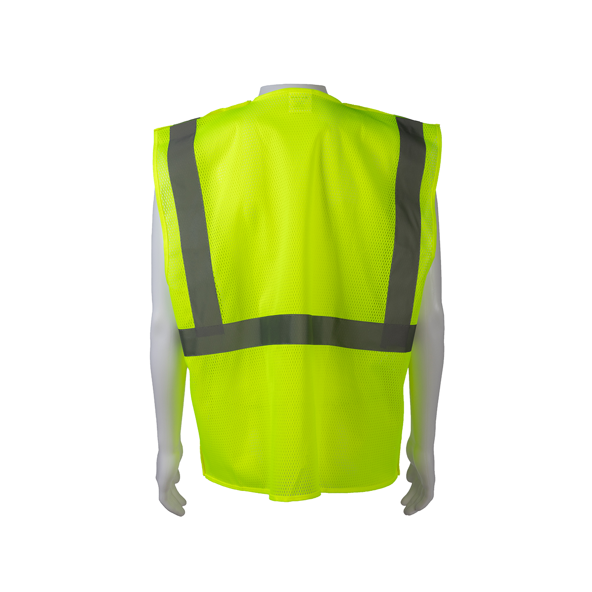 Petra Roc LVM2-5PB ANSI Class 2 Mesh 5-Point Breakaway Safety Vest - Lime