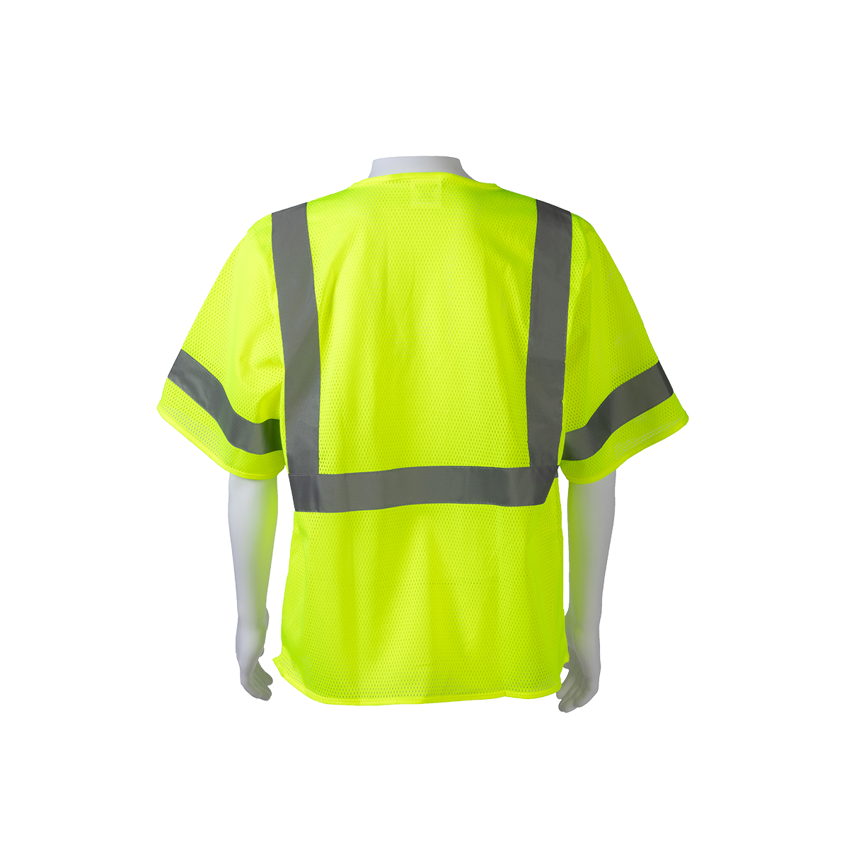 Petra Roc LVM3-Z ANSI Class 3 Mesh Vest with Zipper Closure - Lime