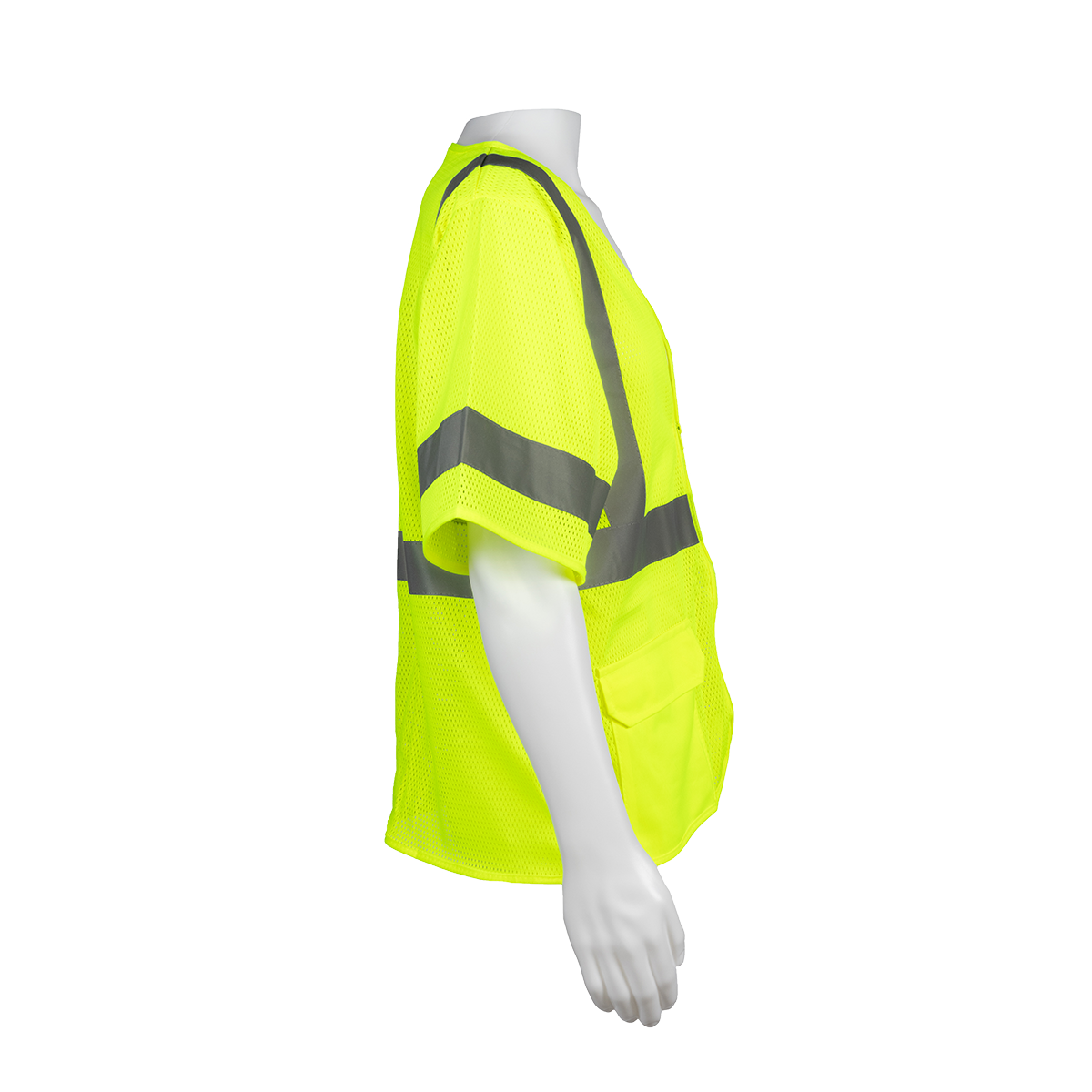 Petra Roc LVM3-Z ANSI Class 3 Mesh Vest with Zipper Closure - Lime