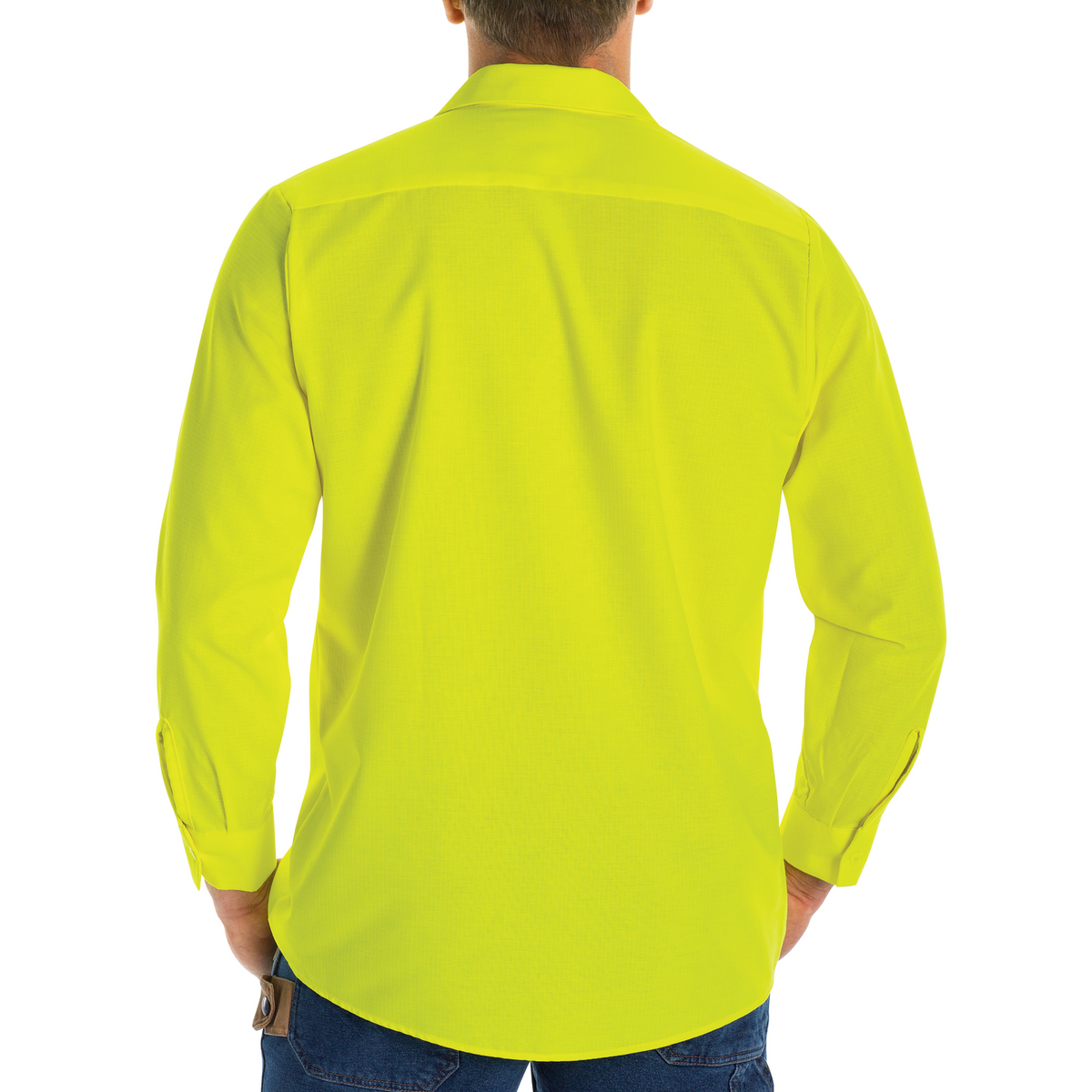 SY14YE Long Sleeve Enhanced Visibility Ripstop Work Shirt