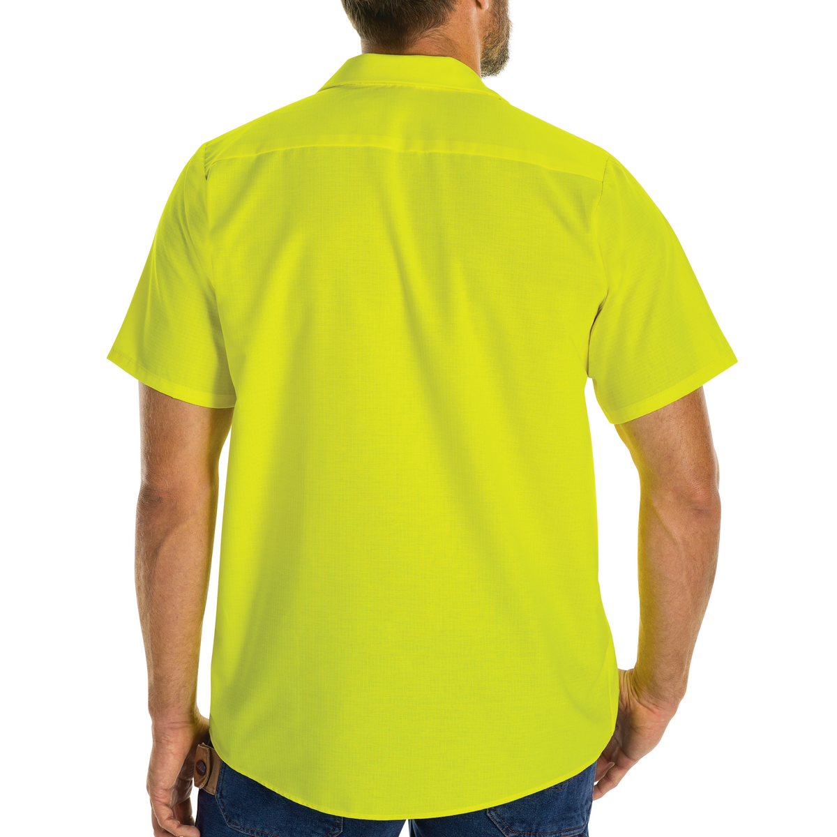 SY24YE Short Sleeve Enhanced Visibility Ripstop Work Shirt