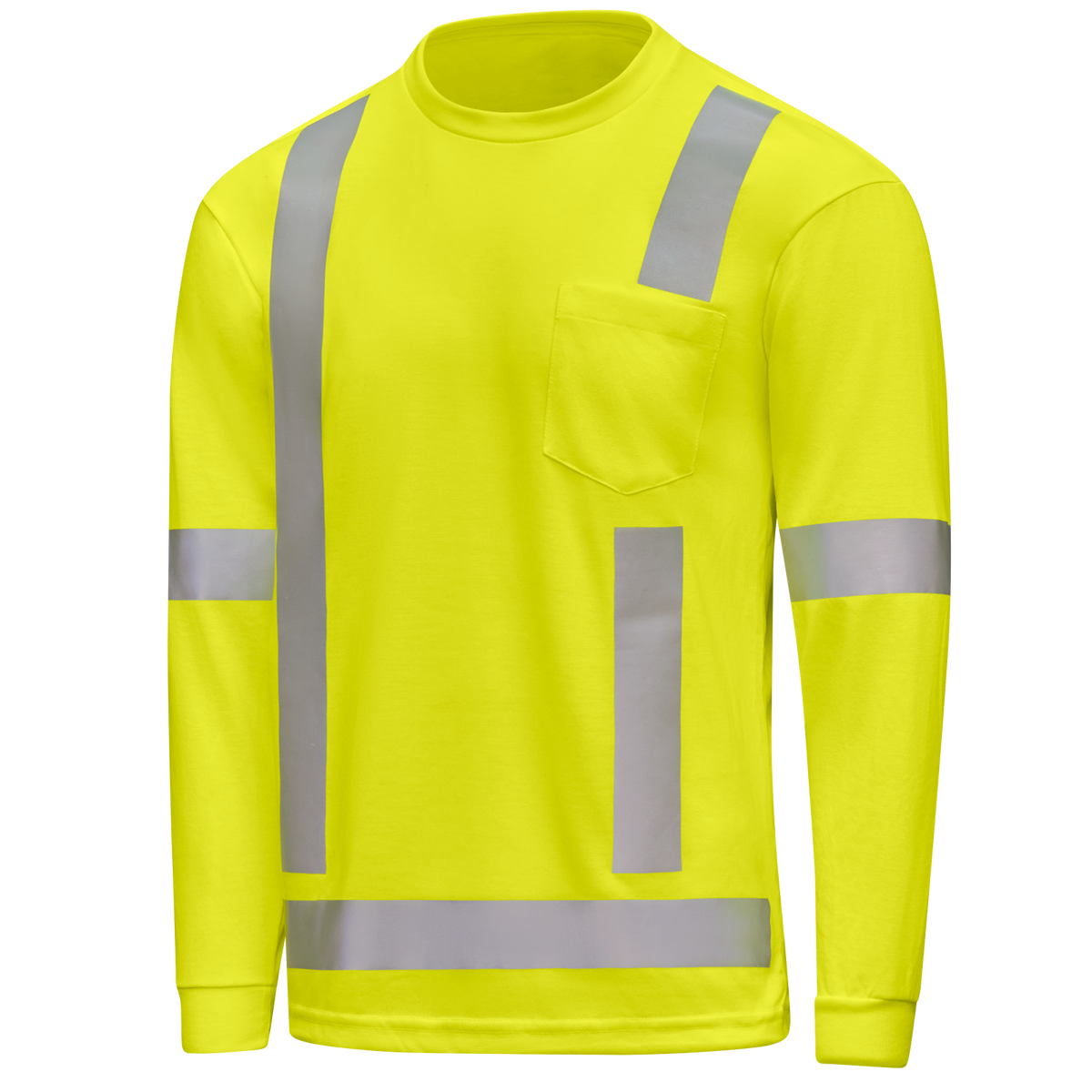 SK19HV Hi-Vis Long Sleeve Pocket T-Shirt - Type R Class 3
