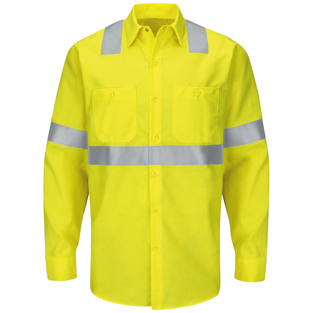 SY14HV Hi-Vis Long Sleeve Ripstop Work Shirt - Type R Class 2