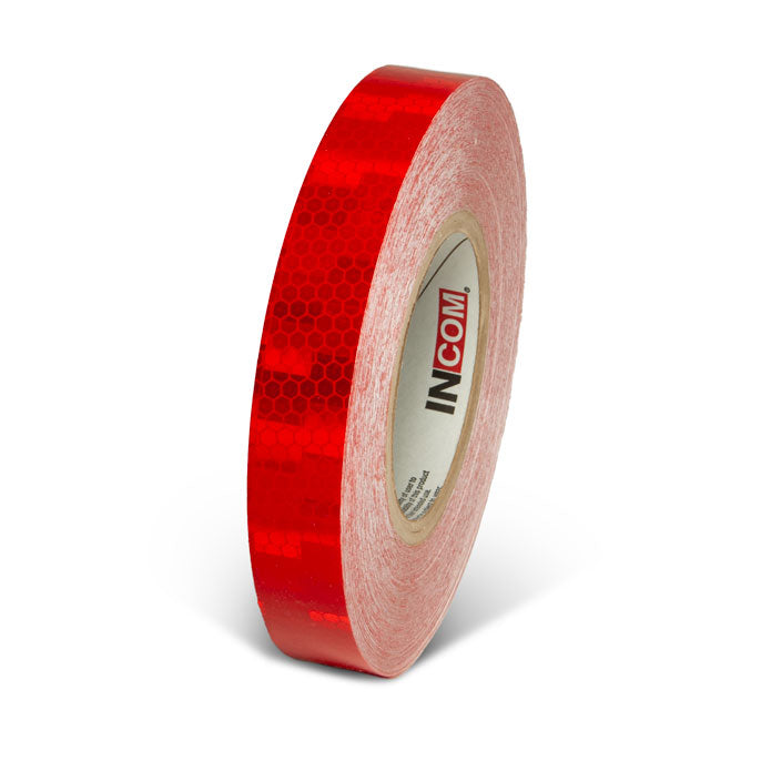 INCOM Prismatic Solid Color Tape 150 ft Red 1 in
