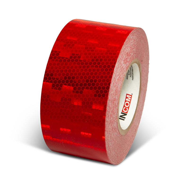 INCOM Prismatic Solid Color Tape 150 ft Red 3 in