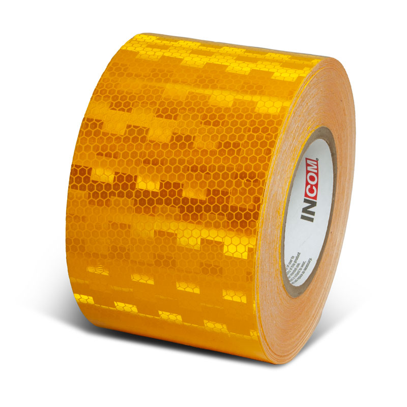 INCOM Prismatic Solid Color Tape 150 ft Yellow 4 in