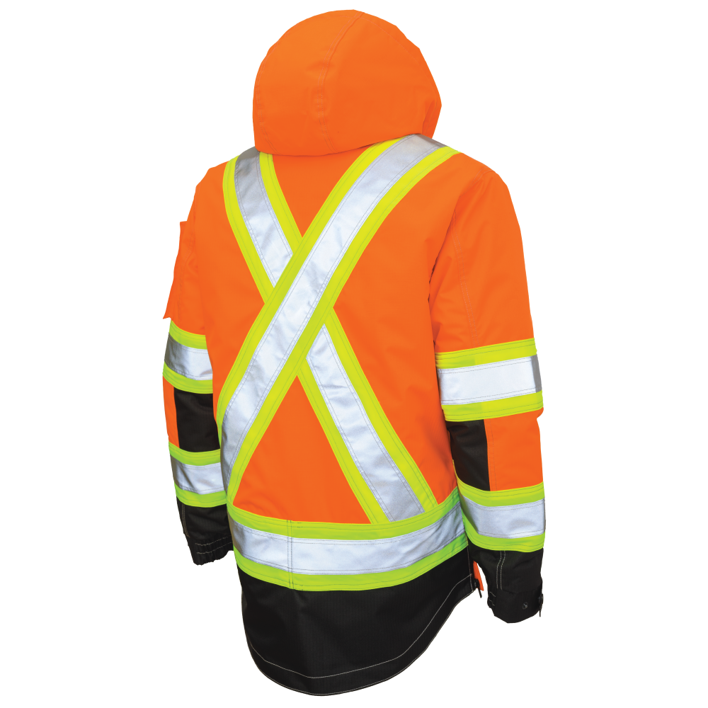 Tough Duck S187 Ripstop 4-In-1 Safety Jacket - Fluorescent Orange