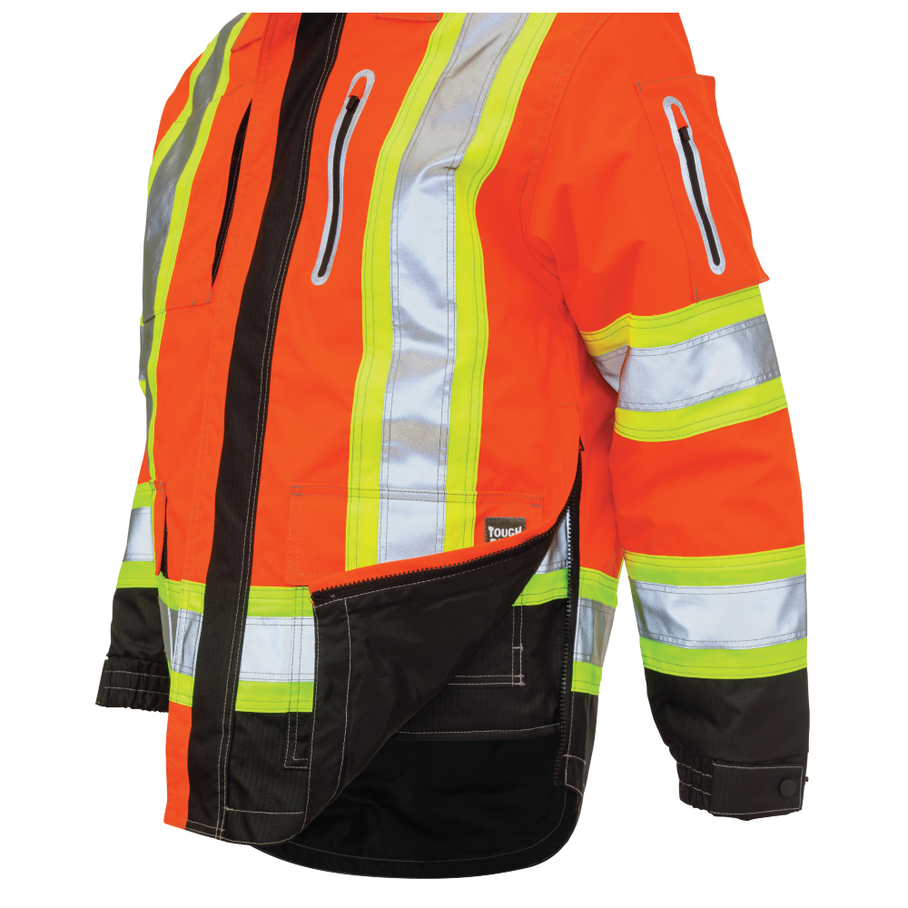 Tough Duck S187 Ripstop 4-In-1 Safety Jacket - Fluorescent Orange