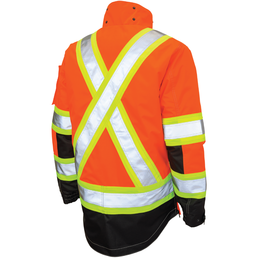 Tough Duck S187 Ripstop 4-In-1 Safety Jacket - Fluorescent Orange