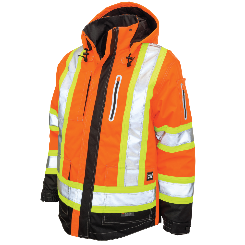 Tough Duck S187 Ripstop 4-In-1 Safety Jacket - Fluorescent Orange
