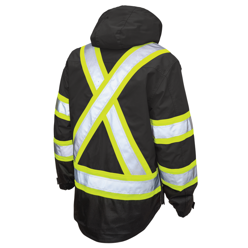 Tough Duck S426 5-In-1 Safety Jacket Black back