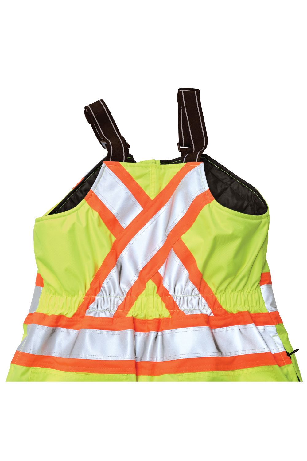 Tough Duck SB08 Women's Poly Oxford Insulated Safety Bib - Fluorescent Green