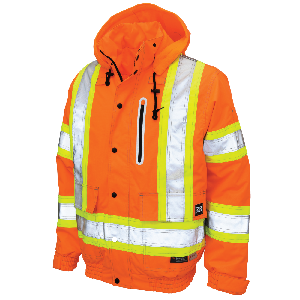 Tough Duck SJ20 Ripstop Safety Bomber - Fluorescent Orange