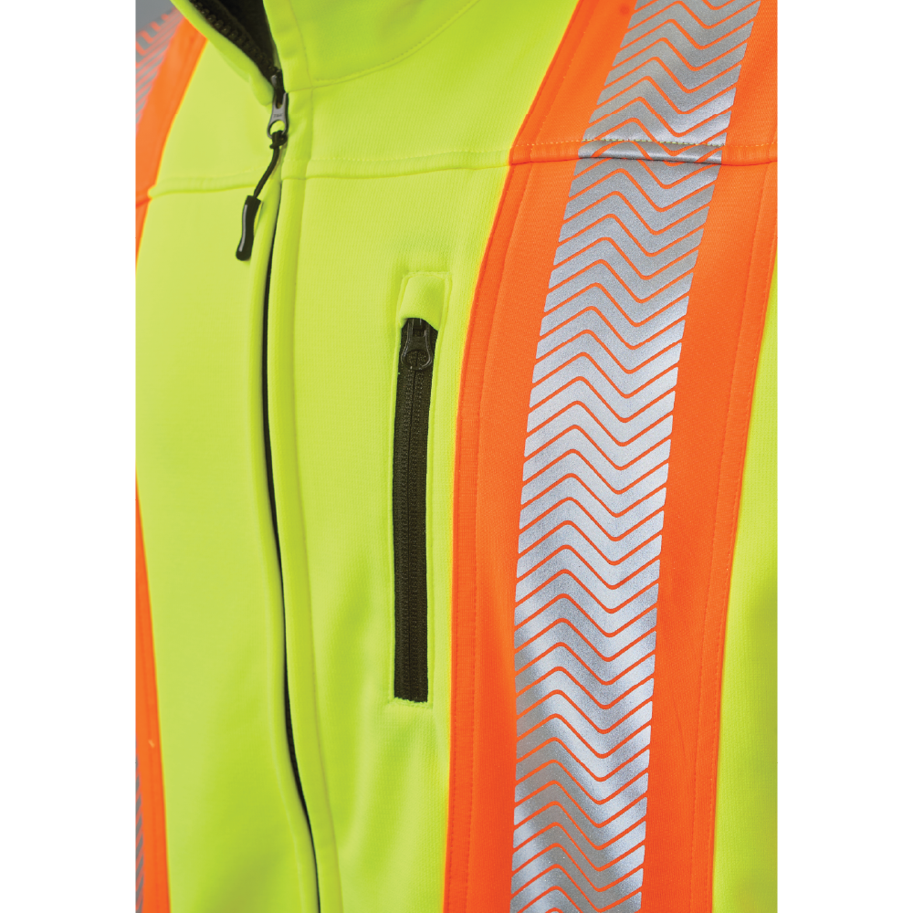 Tough Duck SJ49 Zip Front Jersey Safety Jacket - Fluorescent Green