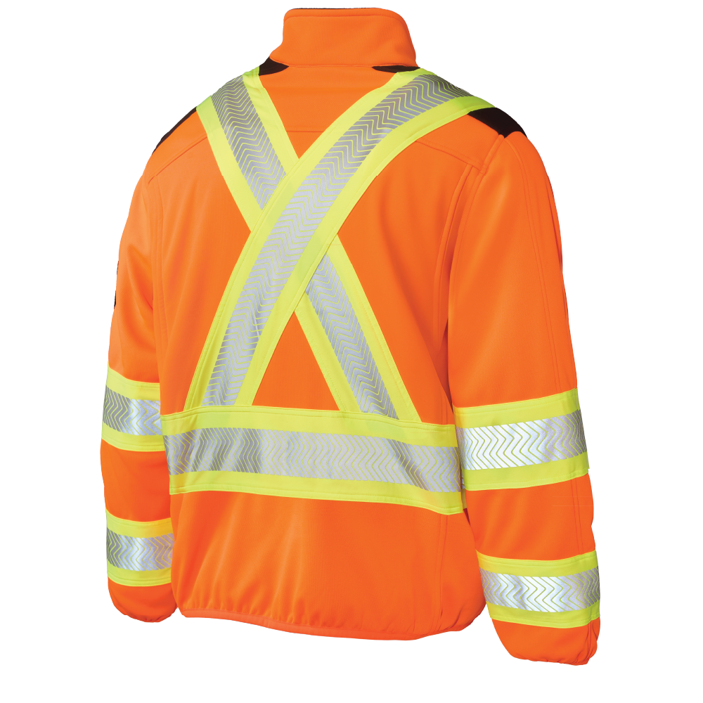 Tough Duck SJ49 Zip Front Jersey Safety Jacket - Fluorescent Orange
