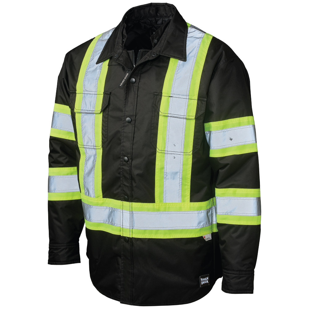 Tough Duck SJ51 Quilt-Lined Hooded Safety Jac-Shirt