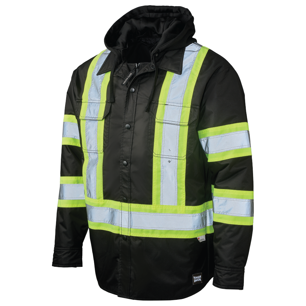 Tough Duck SJ51 Quilt-Lined Hooded Safety Jac-Shirt