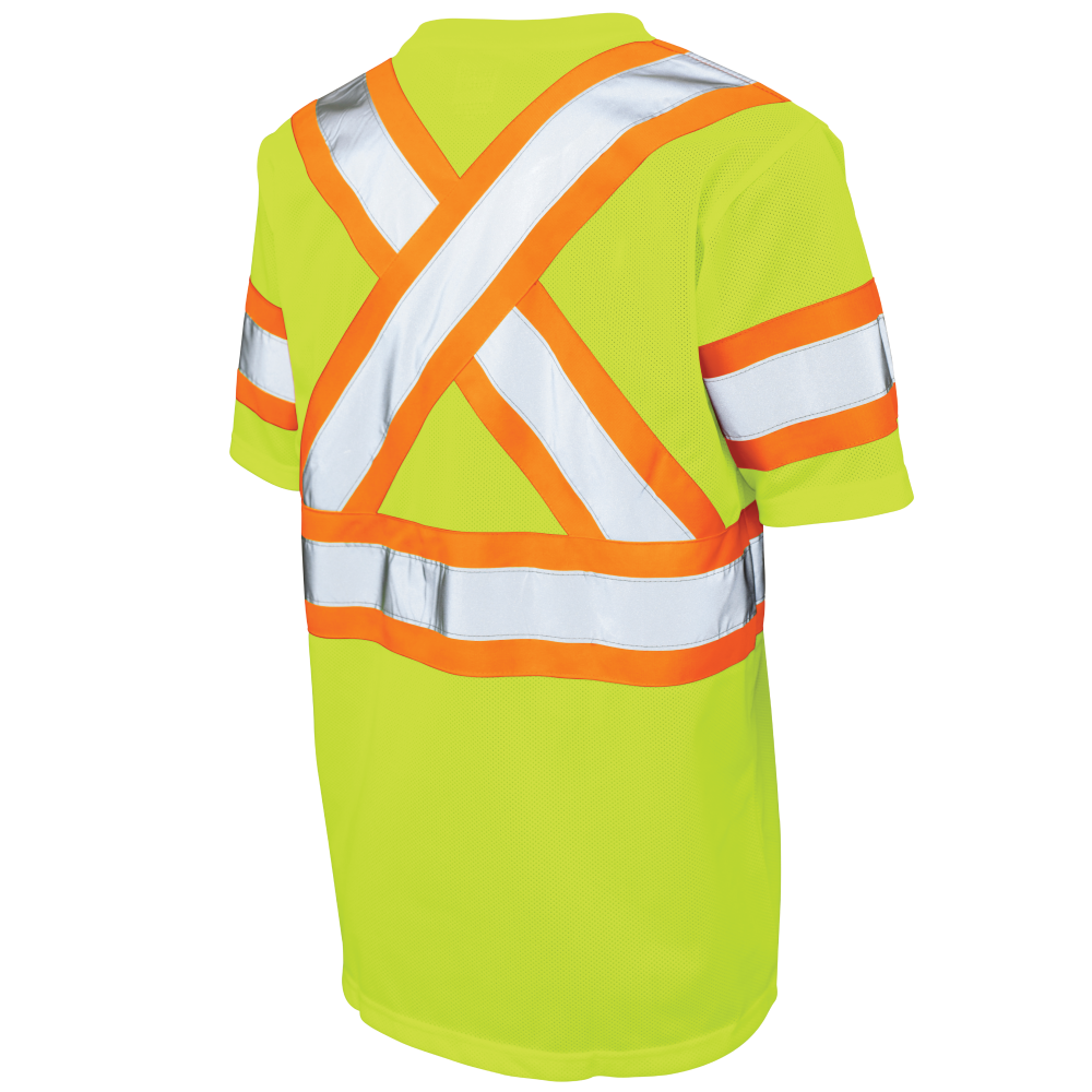Tough Duck ST09 Micro Mesh Short-Sleeve Safety T-Shirt - Fluorescent Green