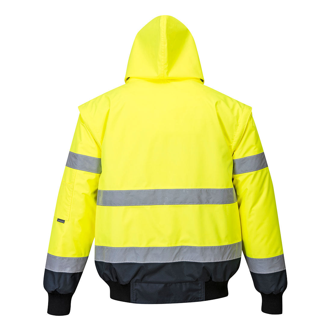 Portwest UC465 Hi-Vis 3-in-1 Contrast Bomber Jacket - Yellow/Navy, back