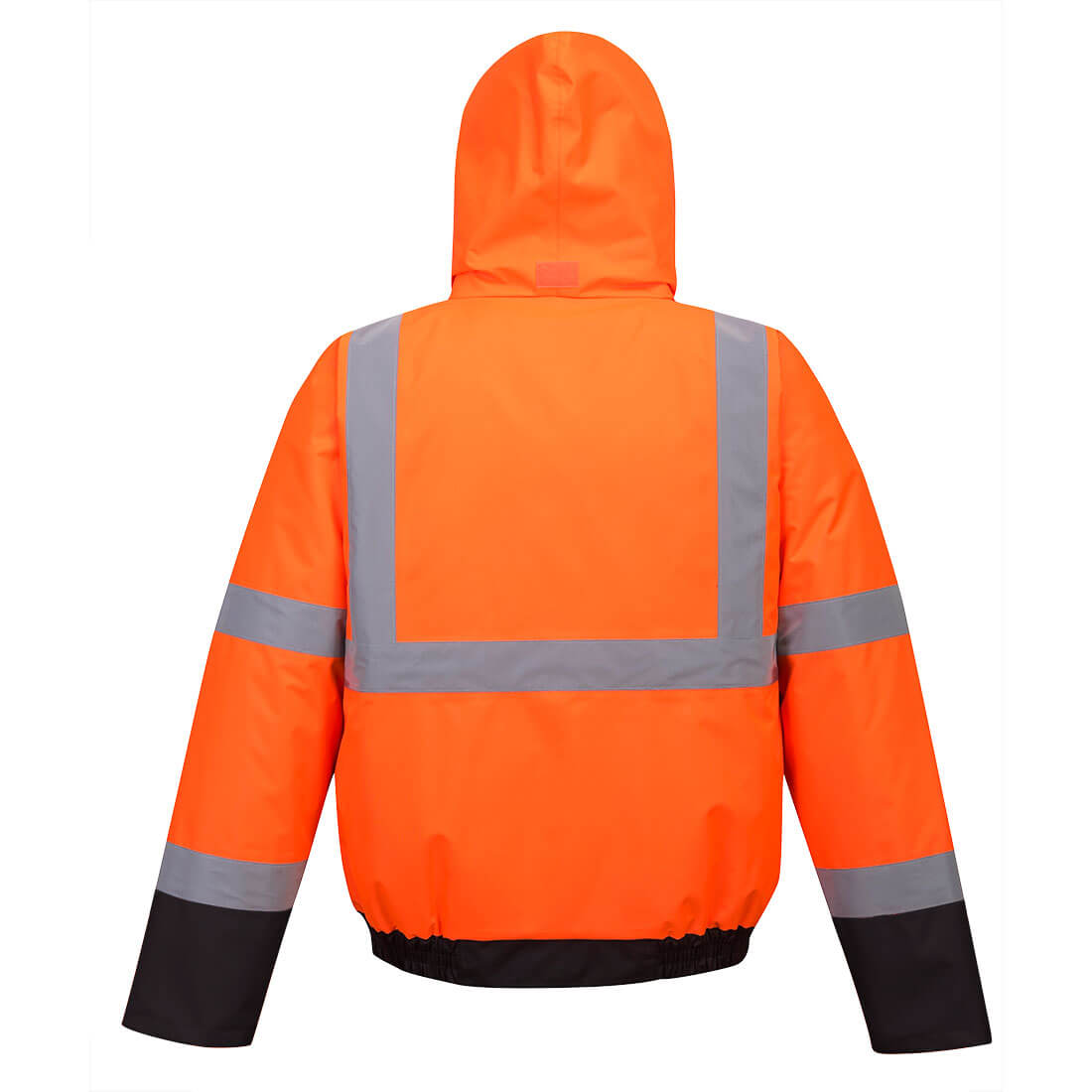 Portwest US363 Hi-Vis Contrast Winter Bomber Jacket - Orange/Black, back