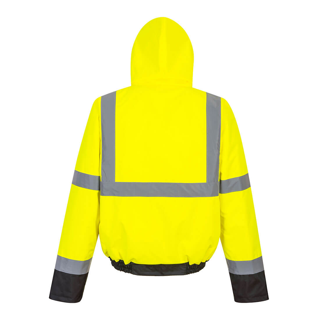 Portwest US363 Hi-Vis Contrast Winter Bomber Jacket - Yellow/Black, back