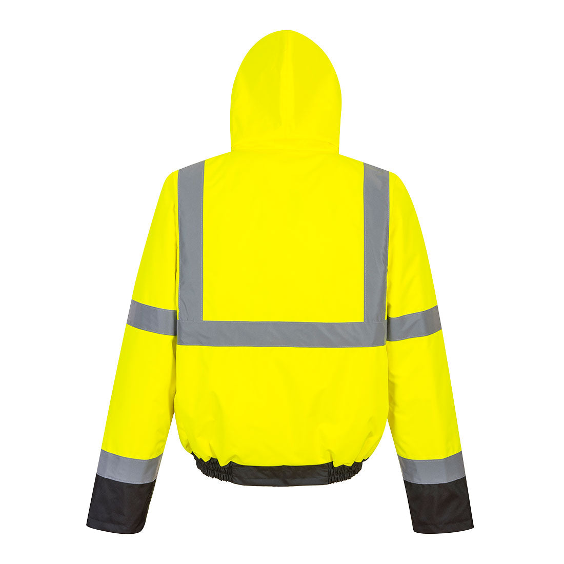 Portwest US363 Hi-Vis Contrast Winter Bomber Jacket - Yellow/Black Tall, back