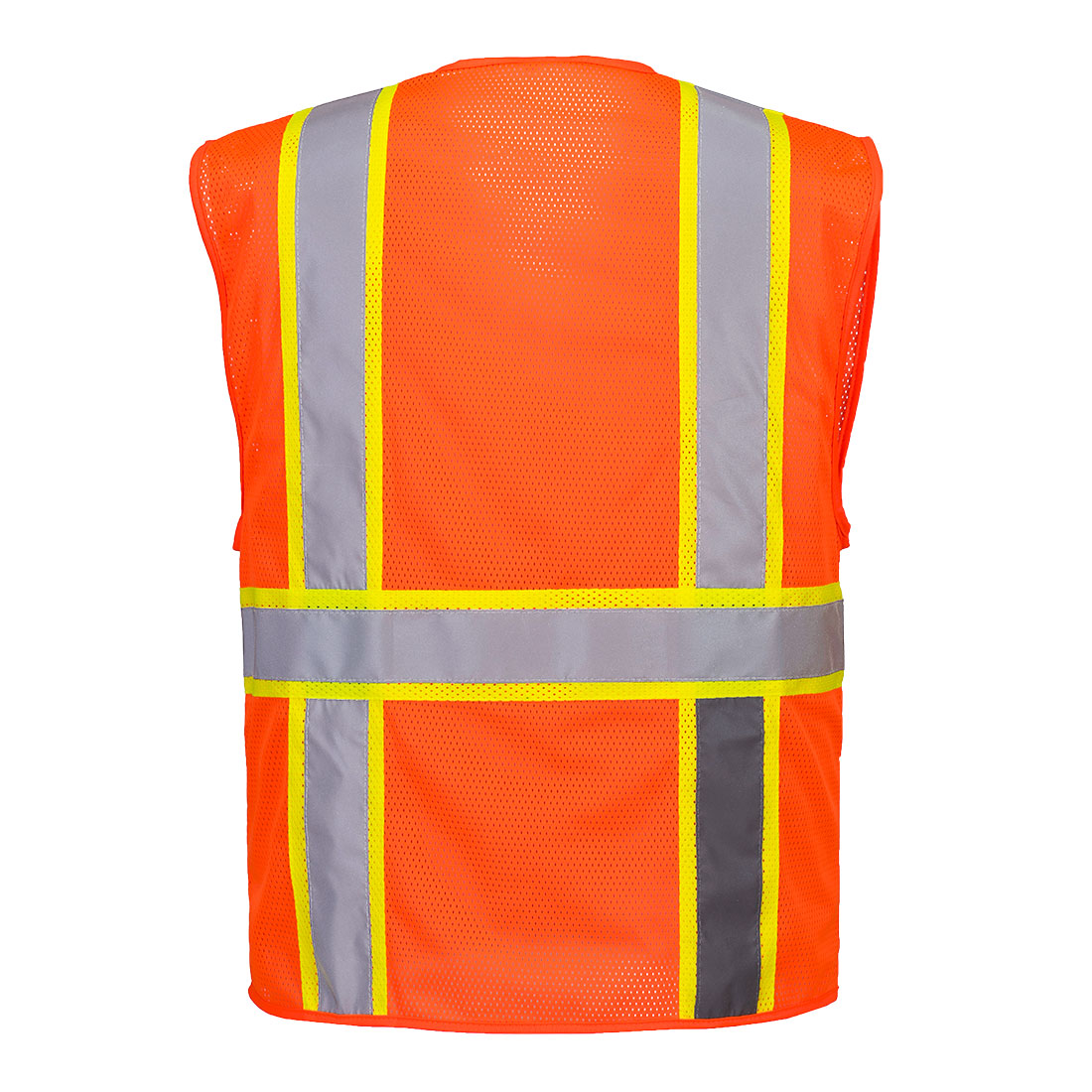Portwest US374 Orlando Hi-Vis Mesh Executive Vest - Orange, back