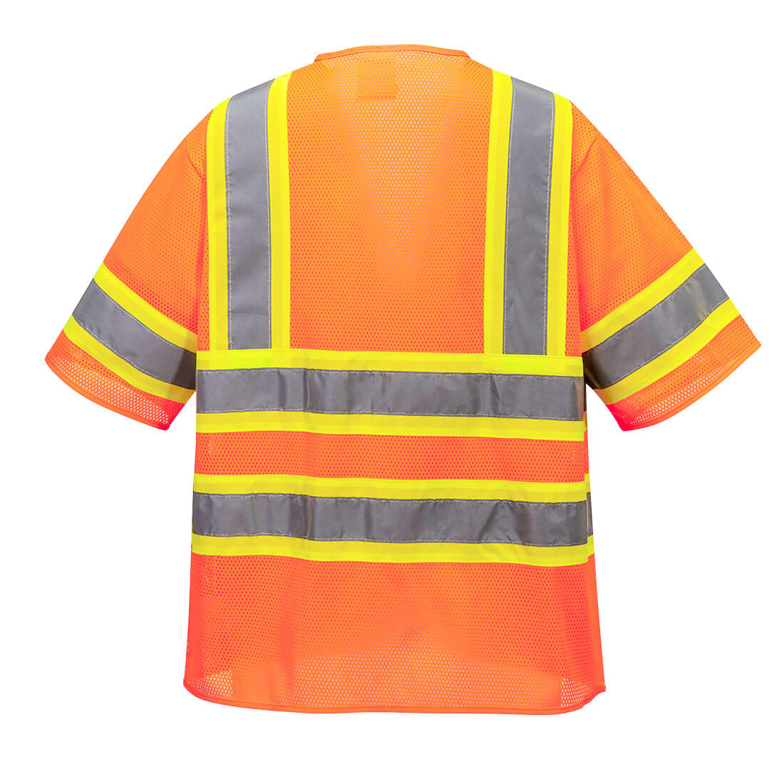 Portwest US383 Augusta Hi-Vis Contrast Mesh Executive Vest S/S - Orange, back