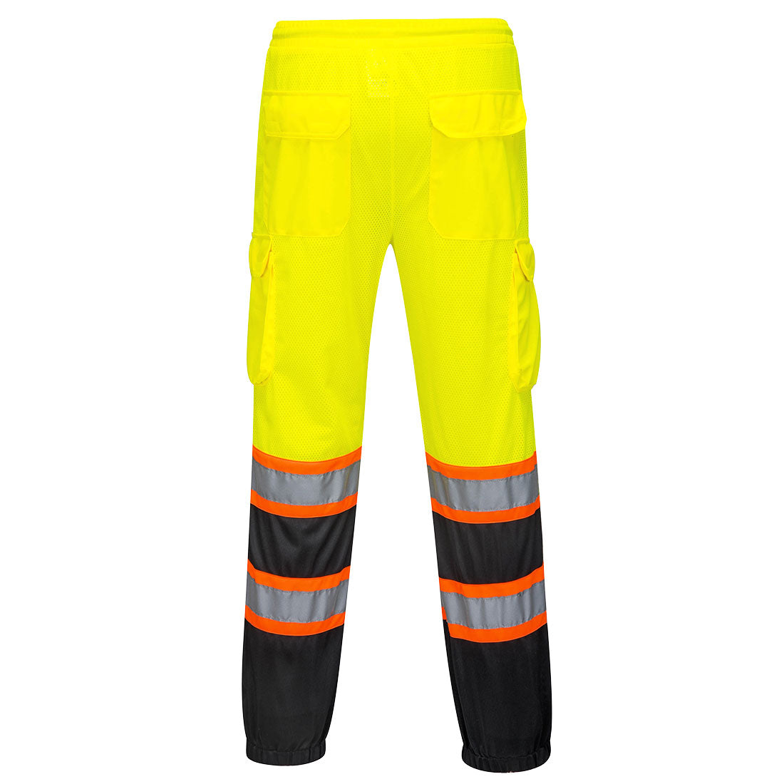Portwest US388 Hi-Vis Mesh Contrast OverPants - Yellow/Black, back