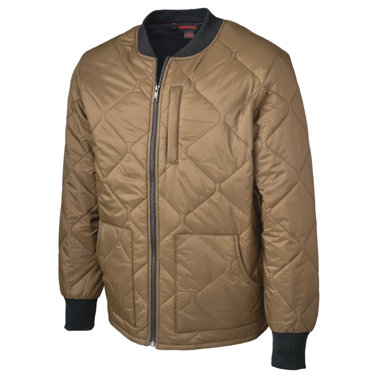 Tough Duck WJ16 Quilted Freezer Jacket with PrimaLoft Insulation - Timber