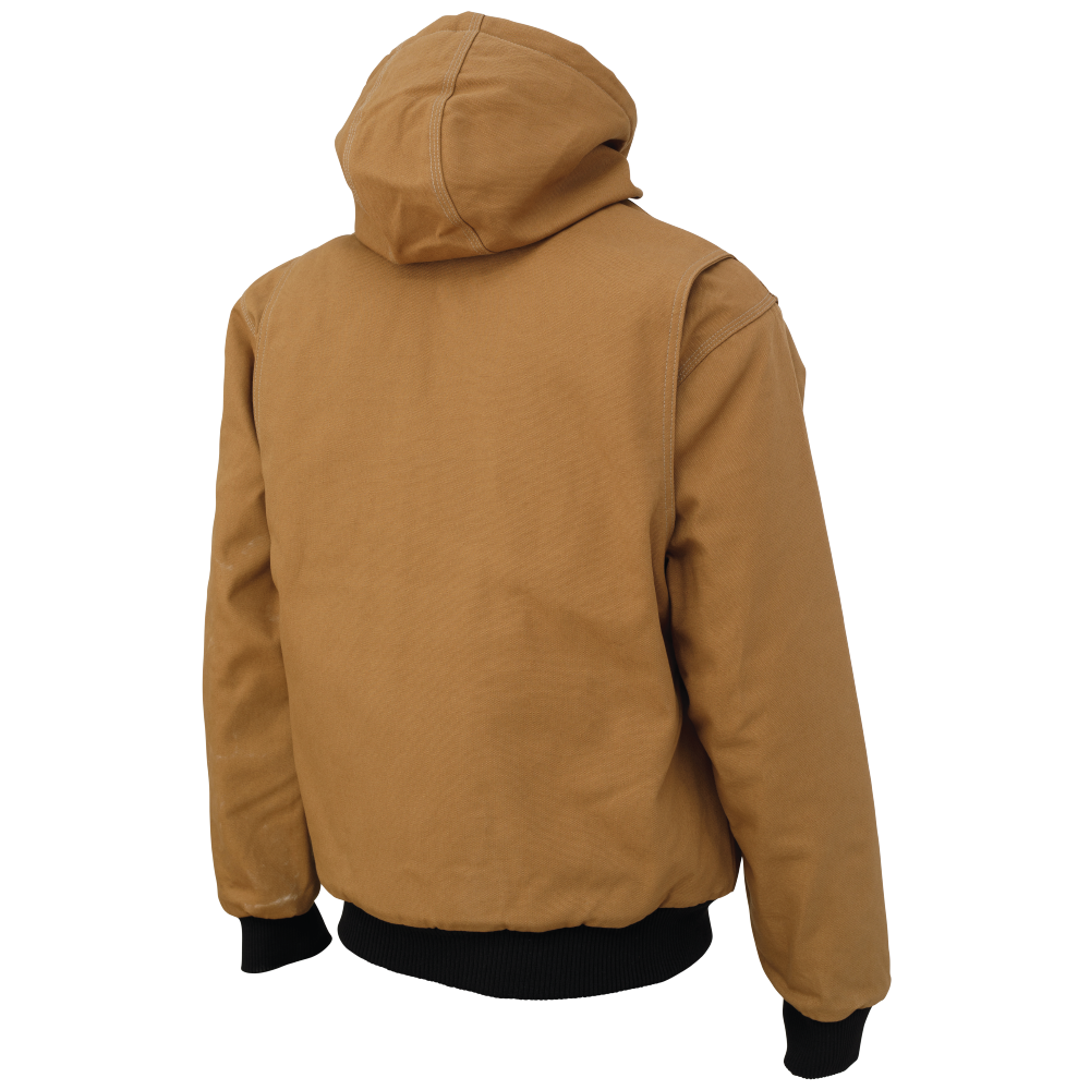 Tough Duck WJ30 Duck Classic Hooded Bomber Jacket - Brown