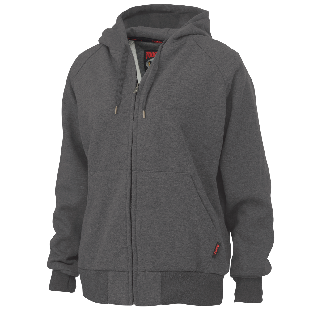 Tough Duck WJ36 Women's Zip-Front Hoodie - Charcoal