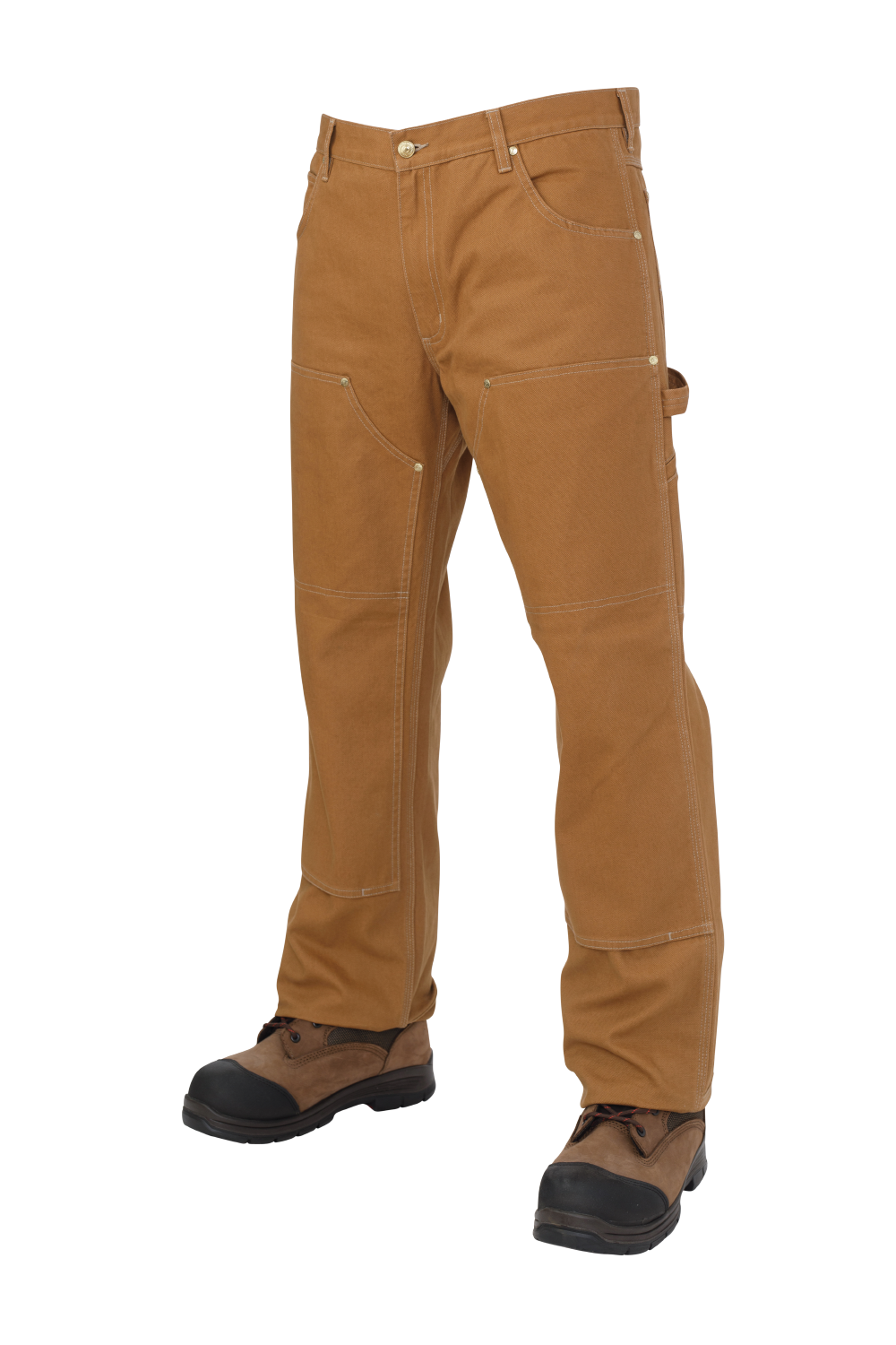 Tough Duck WP03 Loose-Fit Washed Duck Double Front Pant - Brown
