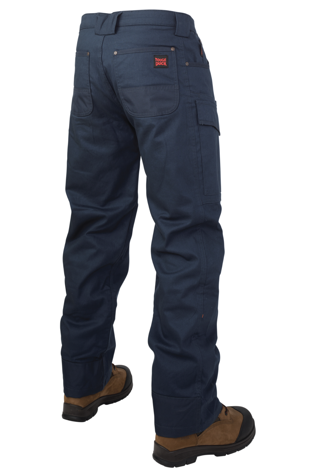 Tough Duck WP06 Relaxed Fit Fleece-Lined Tough Flex Twill Cargo Pant - Navy