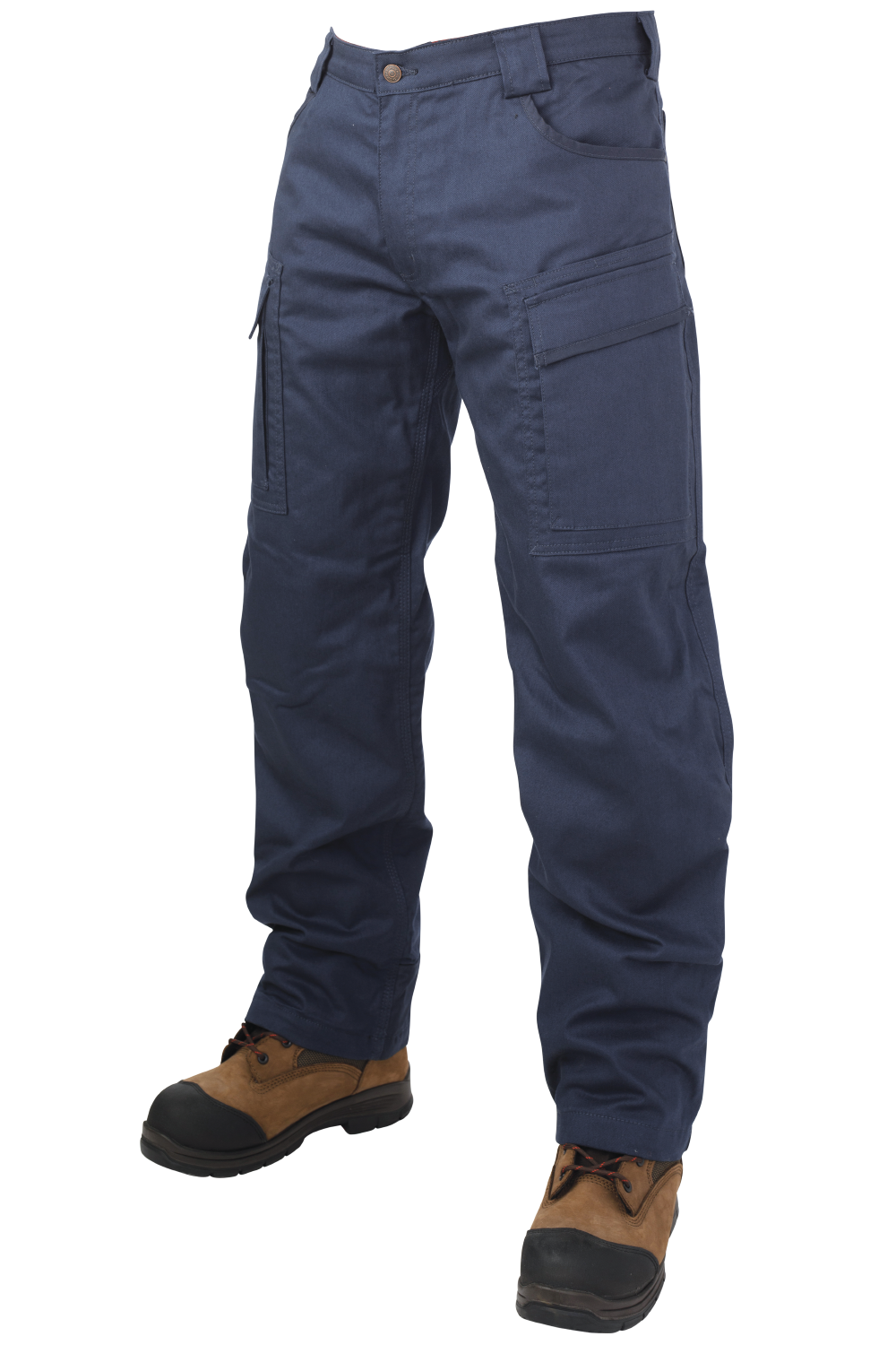 Tough Duck WP06 Relaxed Fit Fleece-Lined Tough Flex Twill Cargo Pant - Navy