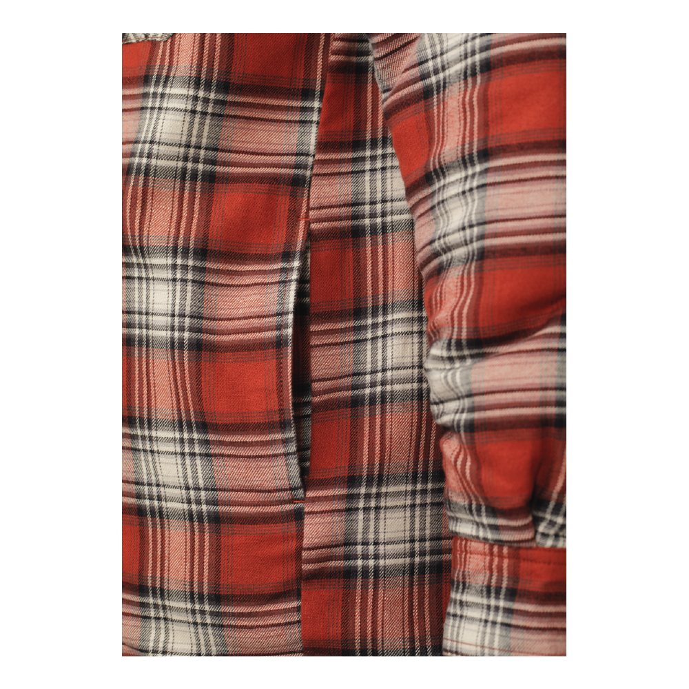 Tough Duck WS05 Quilt-Lined Flannel Shirt - Red/Ecru Plaid
