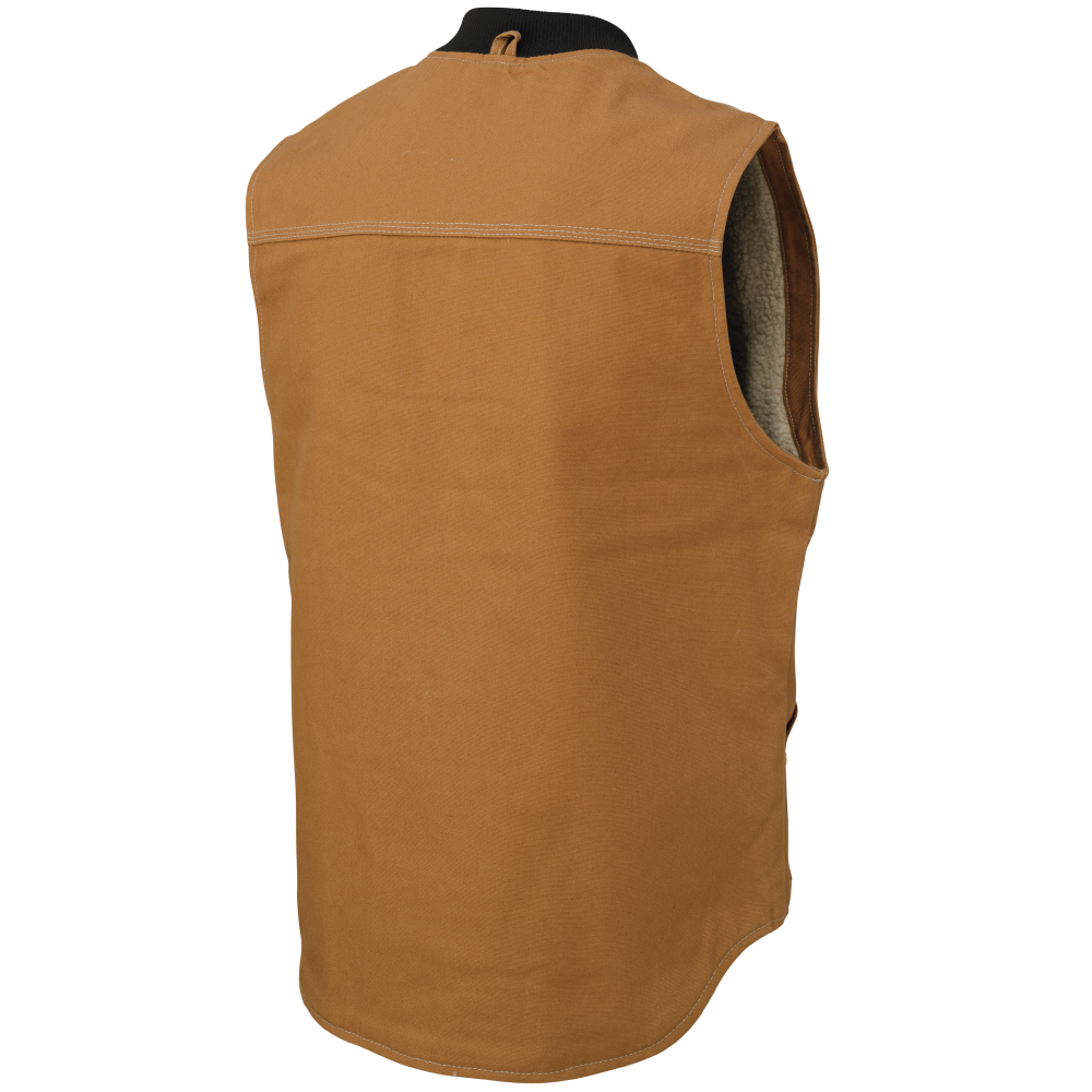 Tough Duck WV06 Duck Sherpa-Lined Vest - Brown