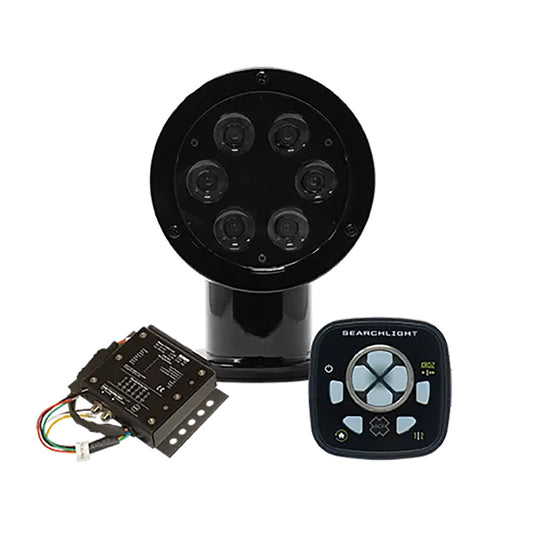 ACR RCL-50 LED Black Searchlight w/URP-103 Wired Point Pad  URC-104 Master Controller [1983]
